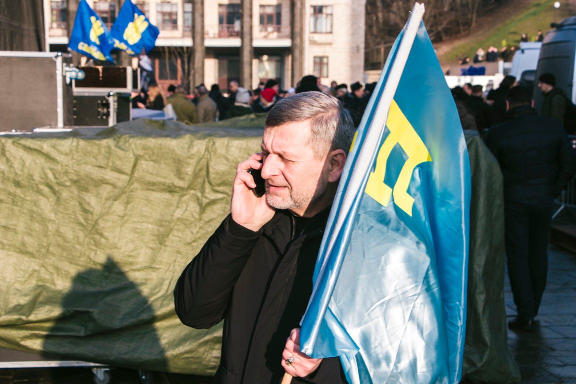 На акции выступил Ахтем Чийгоз