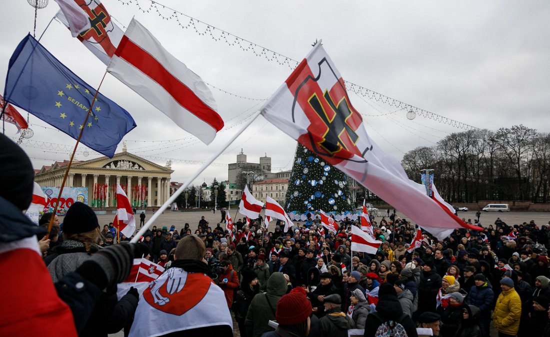 В Беларуси, как и в Украине, проходят митинги