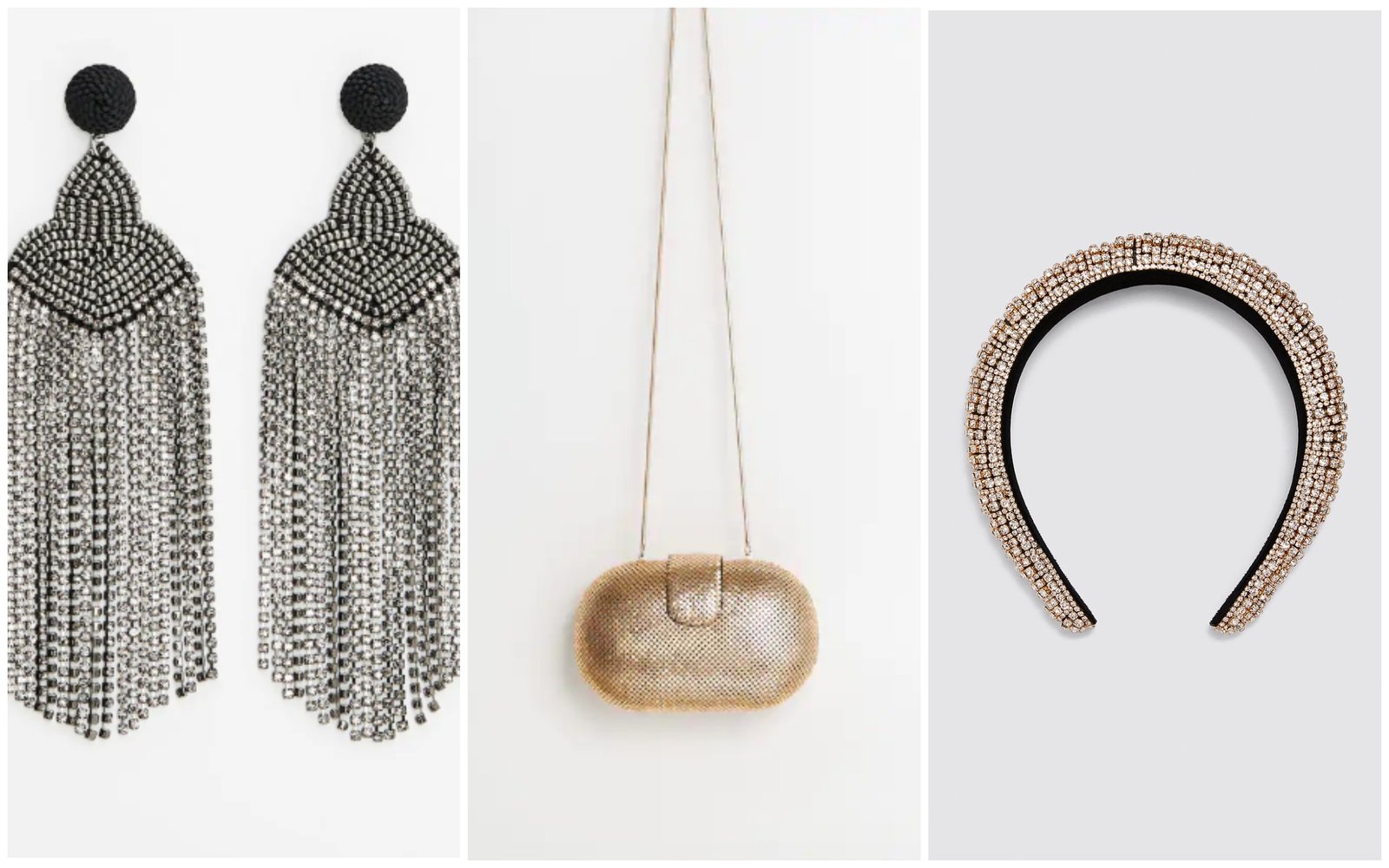 Вы можете придать образу шика блестящими серьгами, колье, поясом, обувью или сумкой