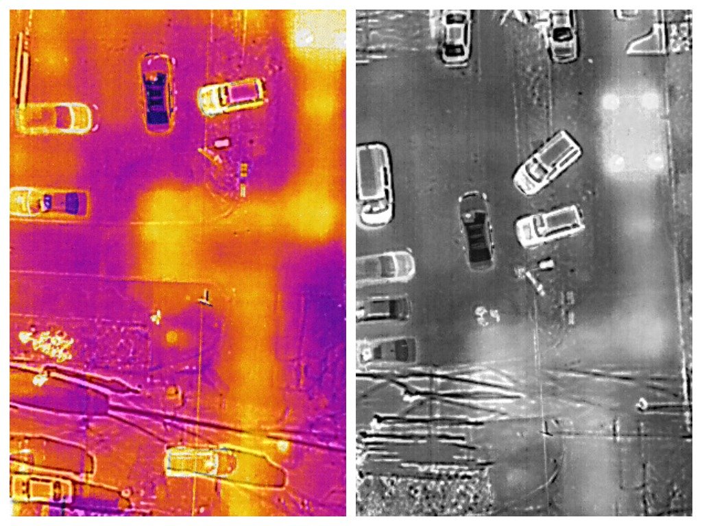 Очертания теплотрассы с воздуха 