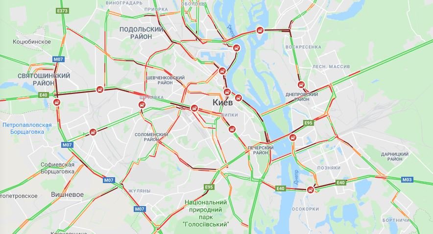 Ситуация на дорогах столицы в 9:00 16 декабря Ситуация на дорогах столицы в 9:00 16 декабря