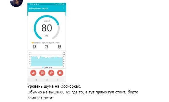 Кто-то даже измерил уровень шума и обратил внимание, что он значительно выше обычного