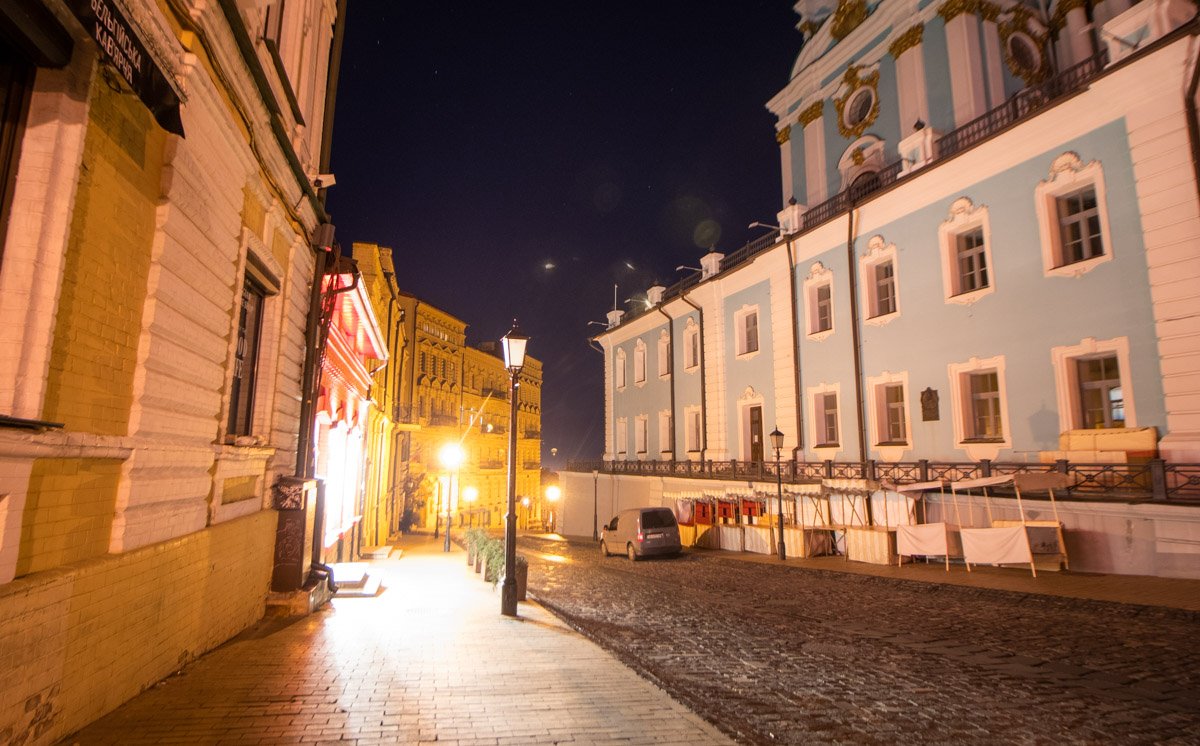 Киев не становится менее красивым поздней ночью, скорее наоборот