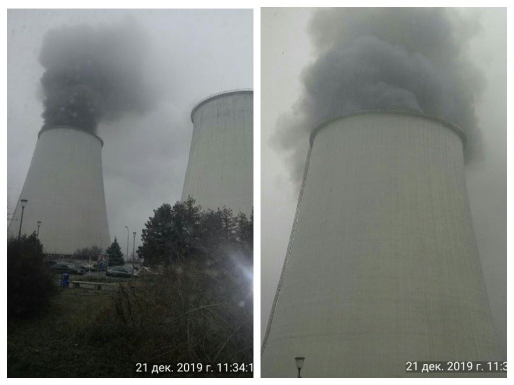 Огонь охватил одну из градирен ТЭЦ-6