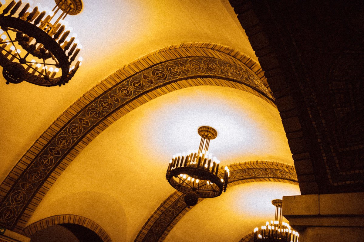 При оформлении активно использовались старославянские мотивы