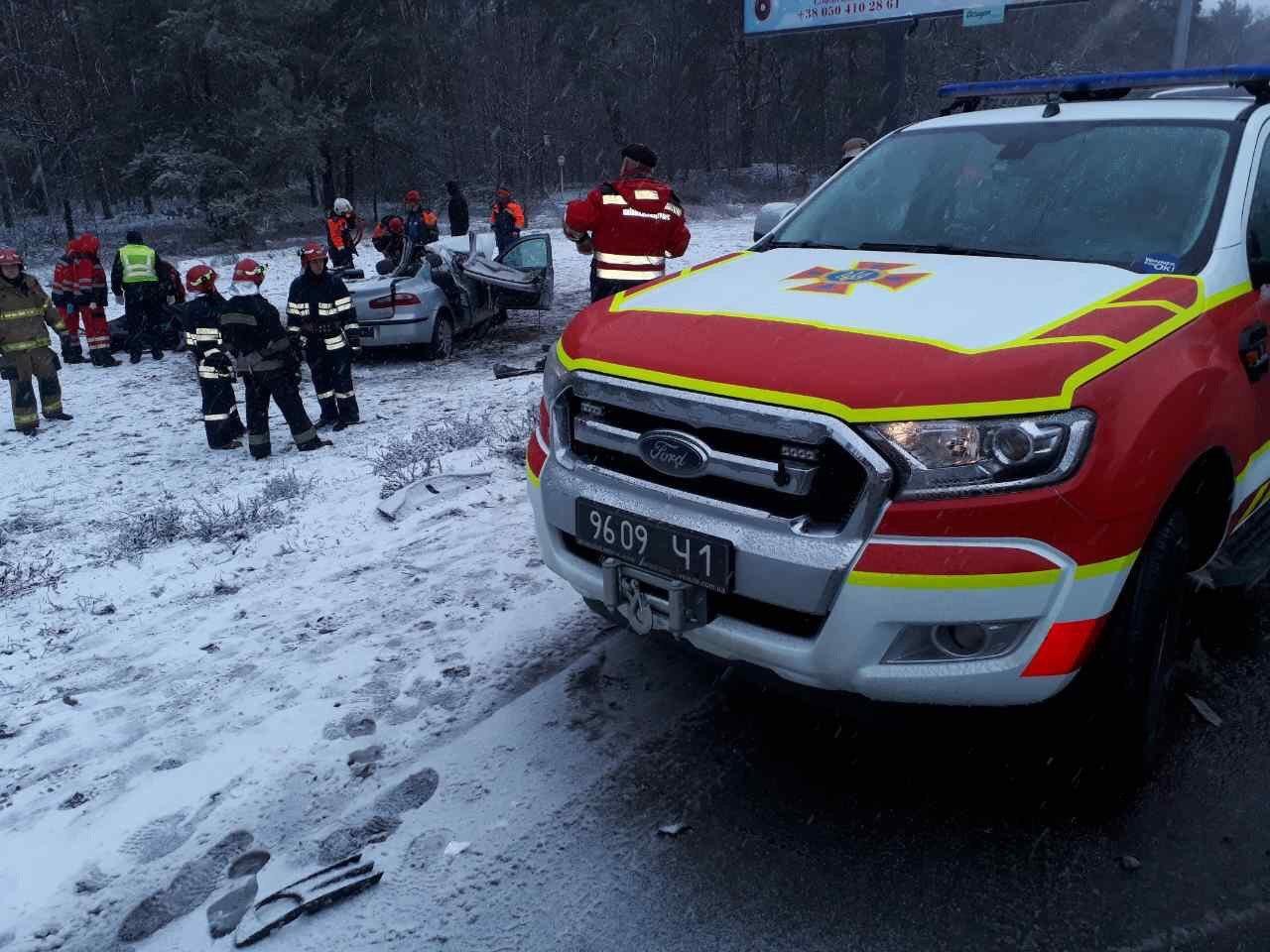 Renault столкнулся с Jeep и улетел в кювет 