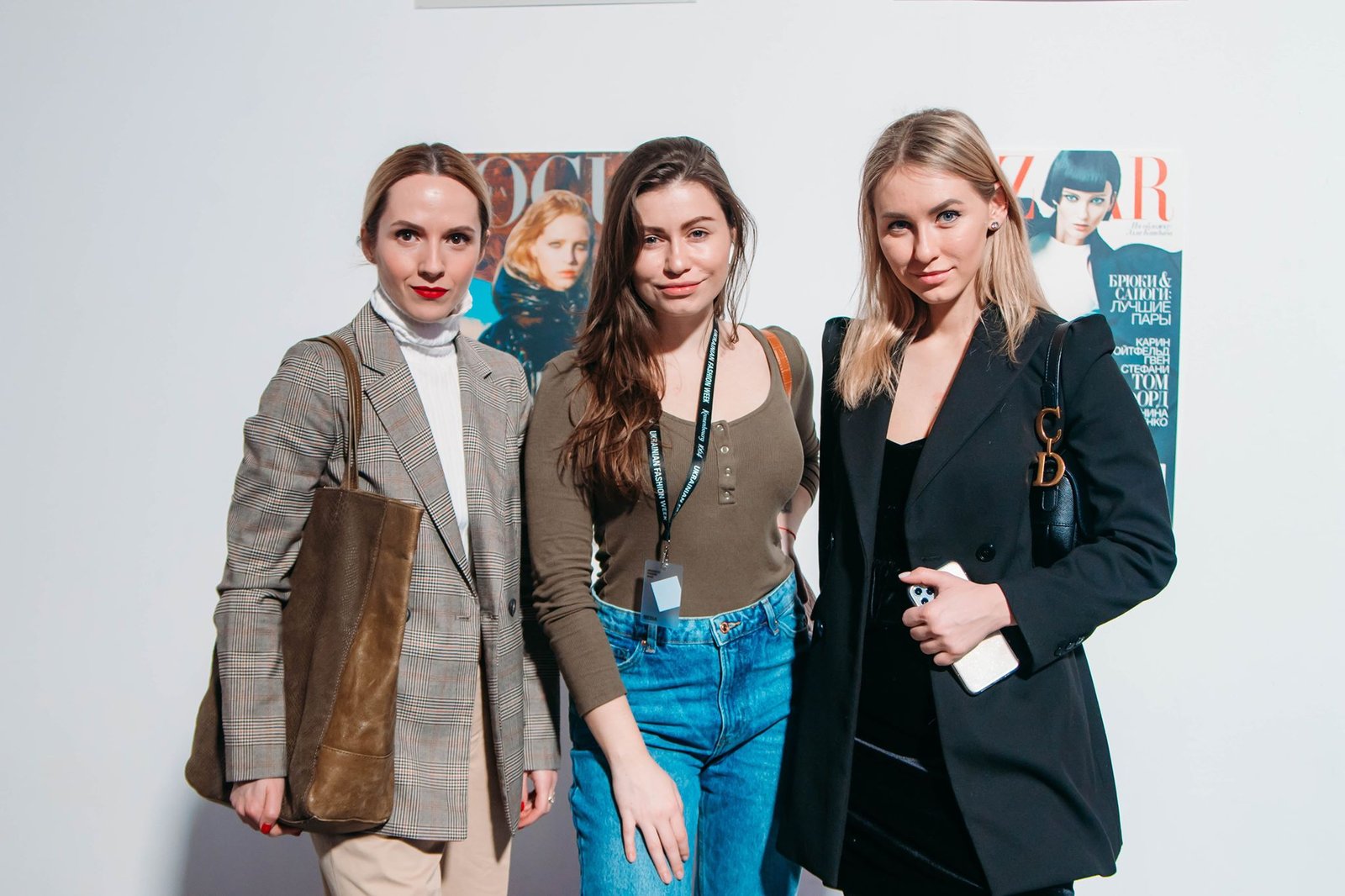 Стилист Анна Константинова, редактор Информатор Киев Алина Харавасил и блоггер Мила Заболотная на UFW