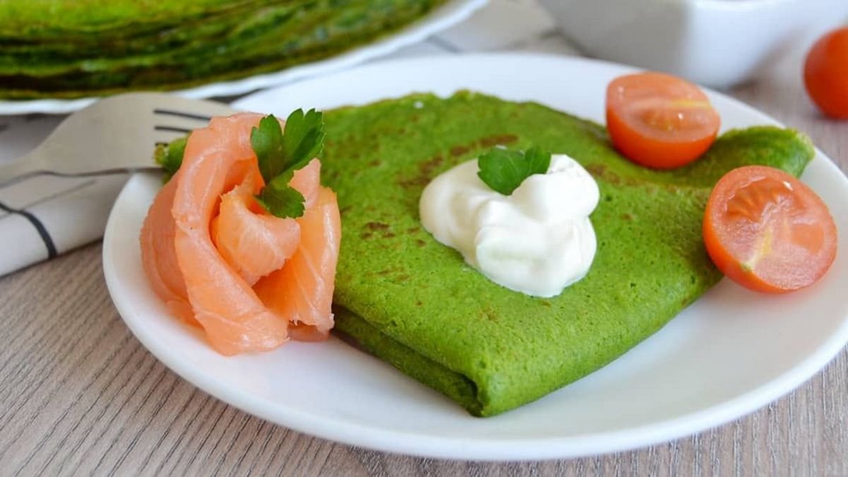 Блины из шпината отлично подойдут фанатам моряка Папая