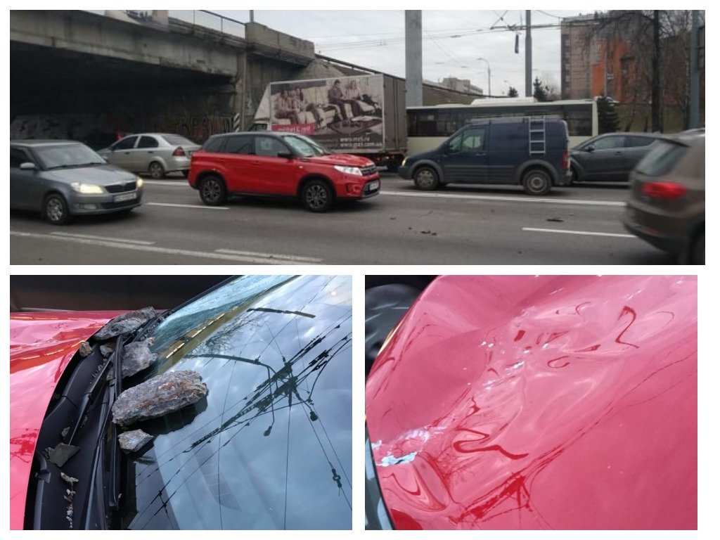 Обломки моста упали на Suzuki. В КГГА пообещали возместить ущерб владельцу Обломки моста упали на Suzuki. В КГГА пообещали возместить ущерб владельцу