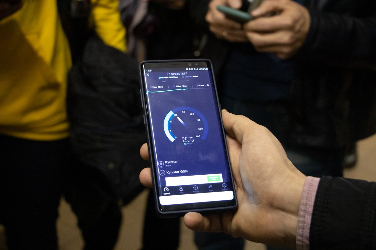 Скорость интернета достигает 25 мегабит в секунду