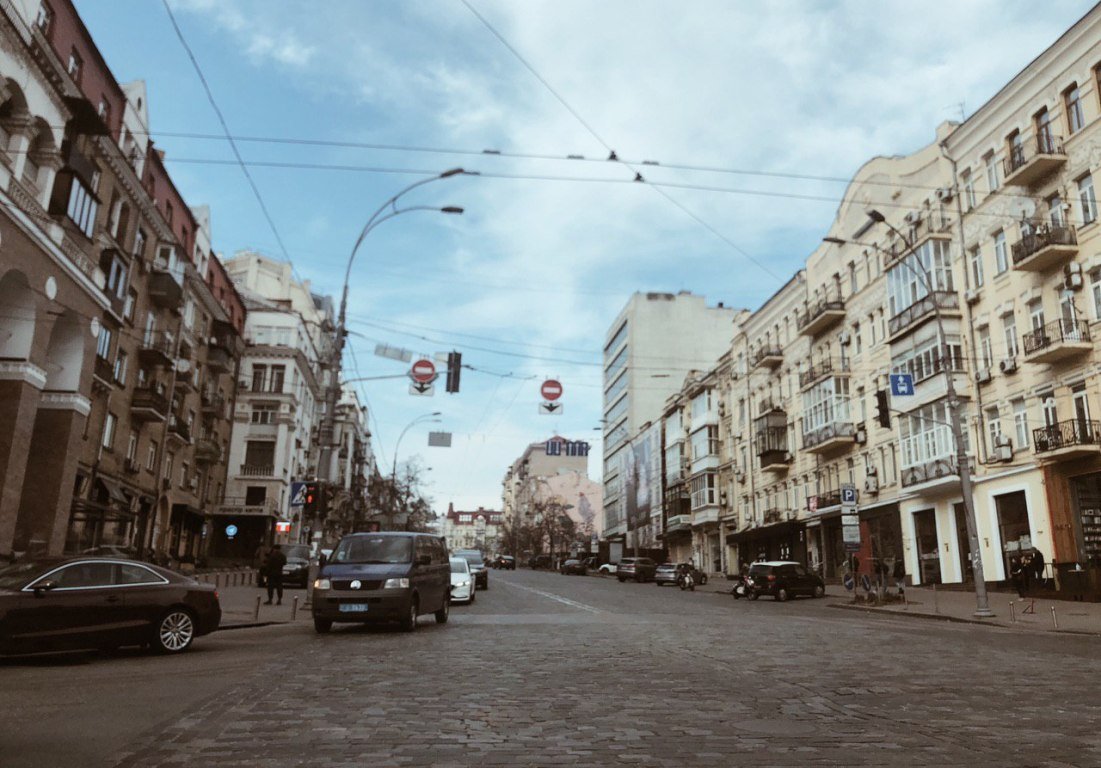 Перекресток Саксаганского и Большой Васильковской