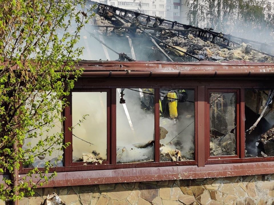 Ресторан сгорел полностью