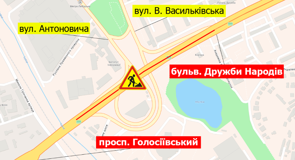 В Киеве будут снижать количество ДТП на Лыбедской площади 1
