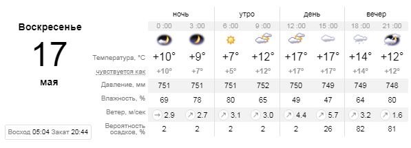 Погода на 17 мая: в Киеве будет облачно 1