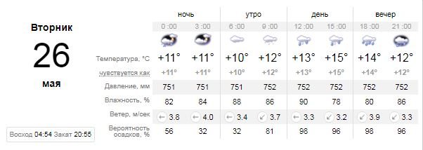 Погода на 26 мая: Киев весь день будет заливать дождем 1