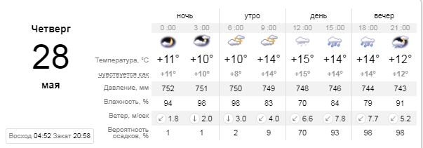 Погода на 28 мая: в Киеве весь день снова будет лить дождь 1