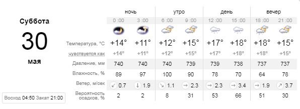 Погода на 30 мая: в Киеве будет дождь 1