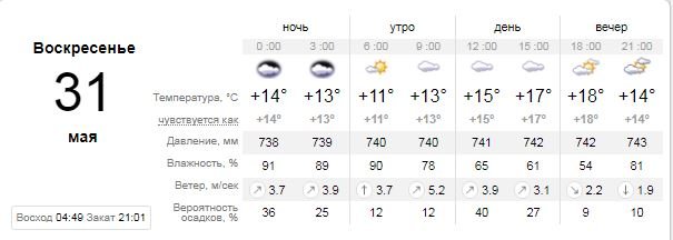 Погода на 31 мая: в Киеве будет пасмурно и без осадков 1