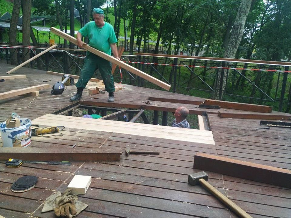 Настил полностью заменили