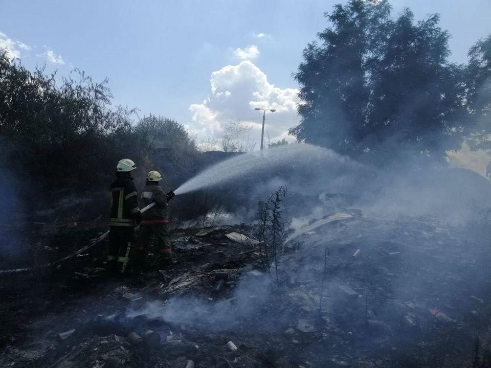В Оболонском районе Киева задержали поджигателя мусора и травы 4