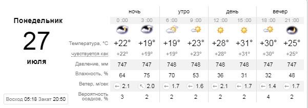 Погода на 27 июля: новая неделя в Киеве начнется с жары 1