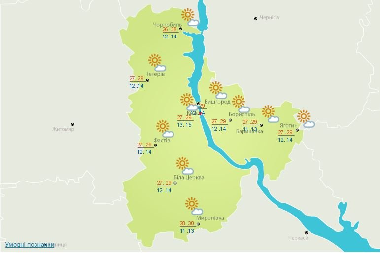 Погода на 5 августа: в Киев возвращается жара 2