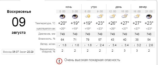 Погода на 9 августа: в Киеве будет облачно и опасно разжигать огонь 1