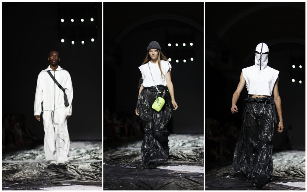Почему модели Roussin были одеты в мусорные пакеты и как дизайнер создавала свою коллекцию во время показа 1