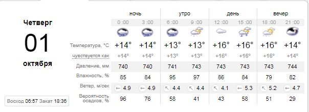 Погода на 1 октября: Киеве весь день будет заливать дождем 1