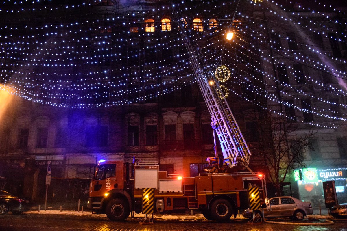 Для тушения пожара использовали кран