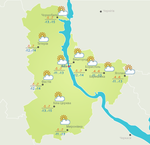 Погода на 23 января в Киеве Погода на 23 января в Киеве