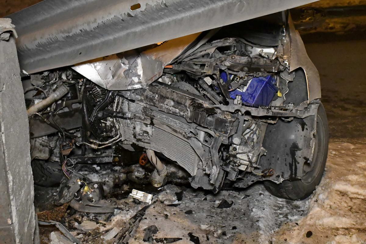 От двигателя почти ничего не осталось 