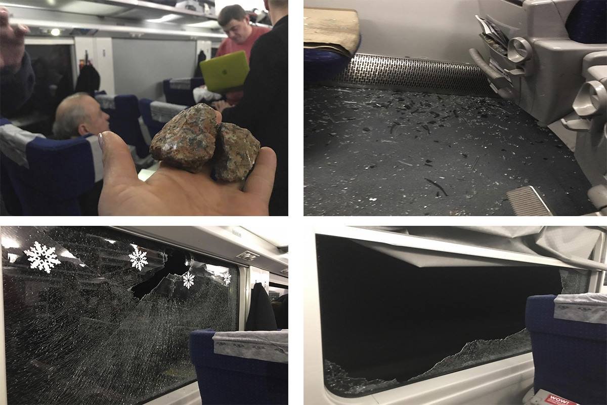 Камень приземлился на колени певицы