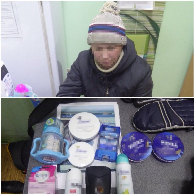 Женщина пыталась украсть косметические средства Женщина пыталась украсть косметические средства