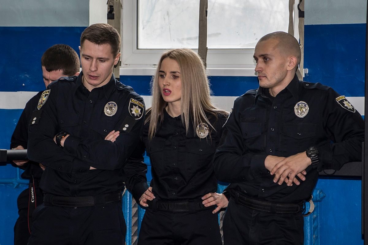 Киевские патрульные болели за своих представителей