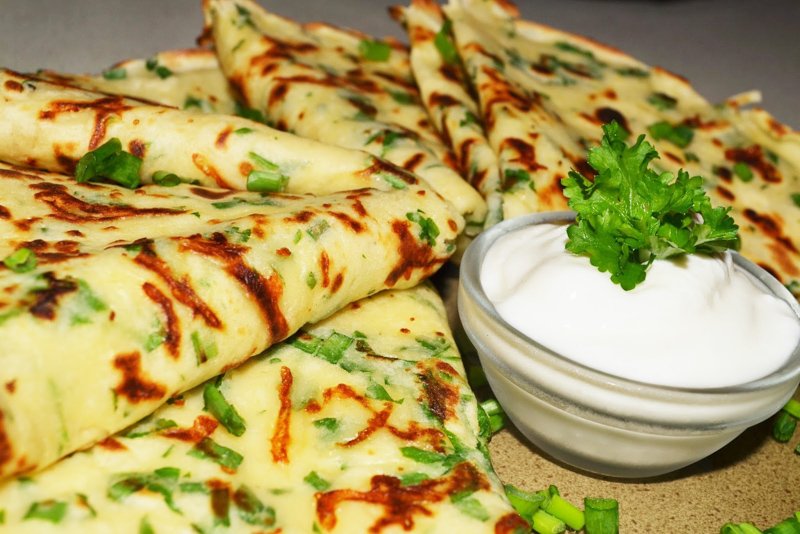 Блины с сыром на кефире