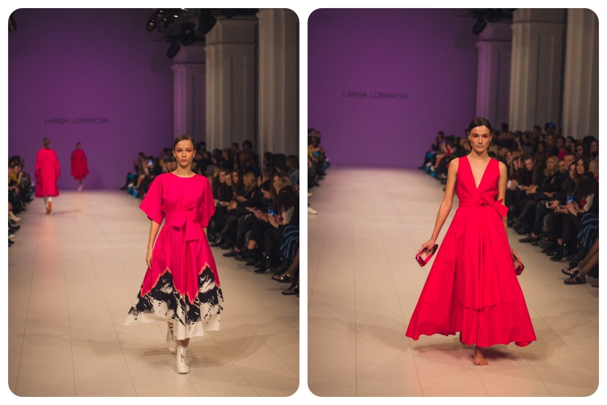 Розовый символизирует холодное солнце, восходящее над заснеженными вершинами