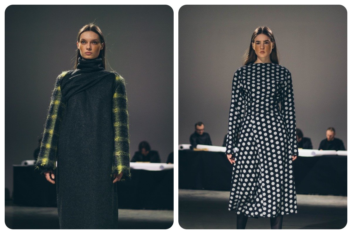 Главные принты коллекции - клетка и горох 