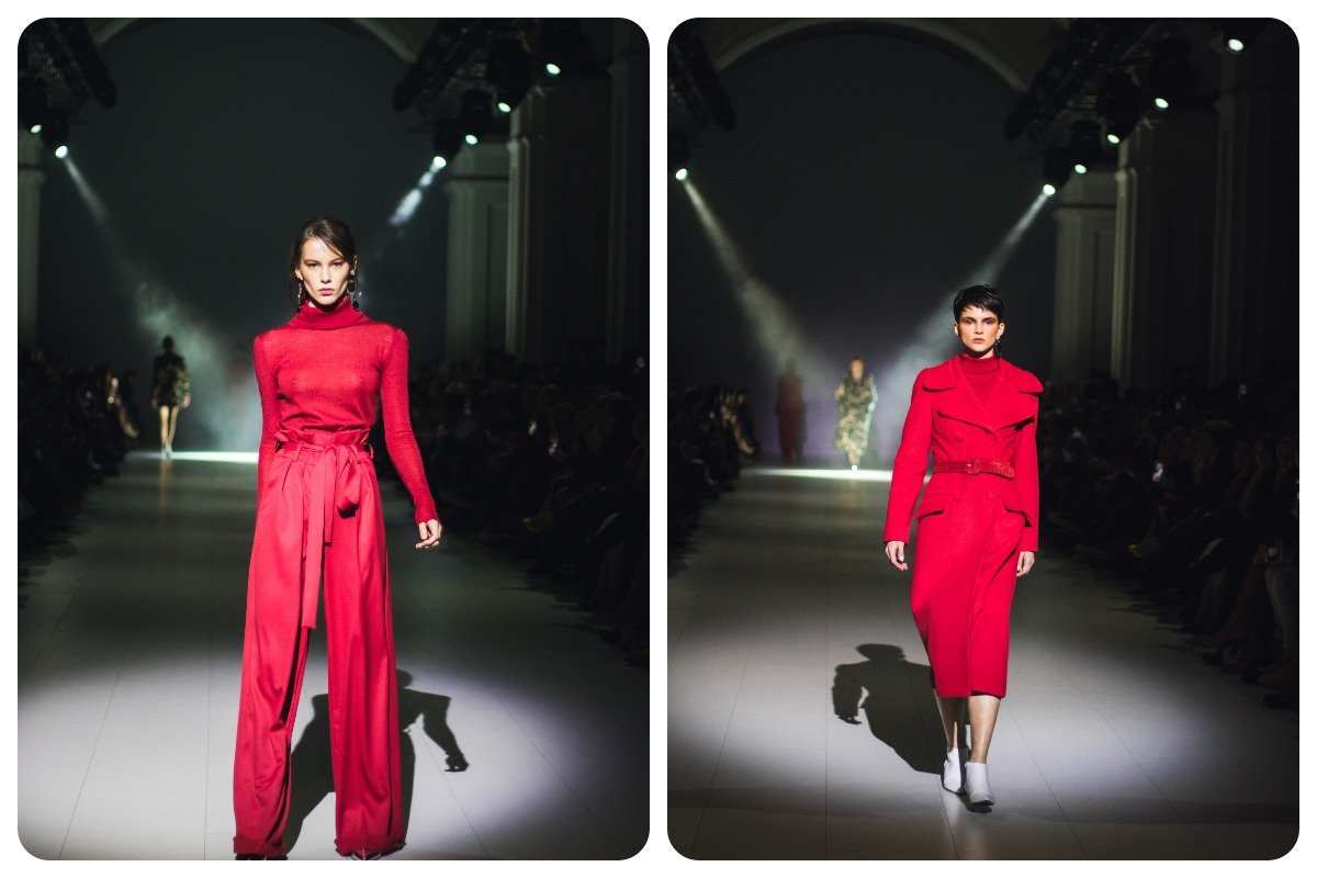 Алый цвет - один из главных в коллекции 