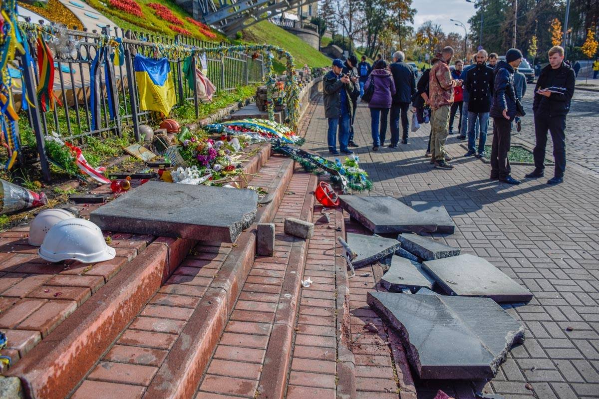 Чеканов разгромил Мемориал Небесной сотне Чеканов разгромил Мемориал Небесной сотне