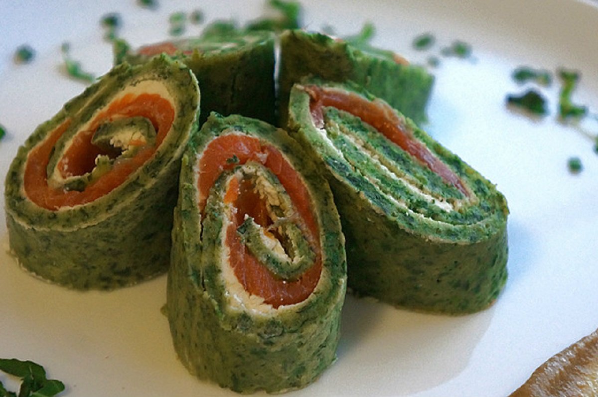 Блинчики со шпинатом 