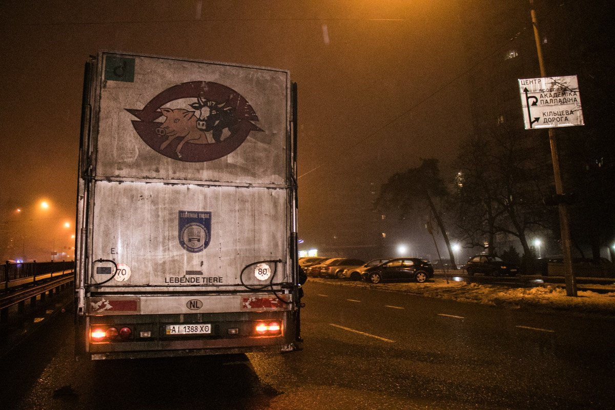 Чтобы избежать столкновения, грузовик перестраивался из крайне правой полосы в левую Чтобы избежать столкновения, грузовик перестраивался из крайне правой полосы в левую