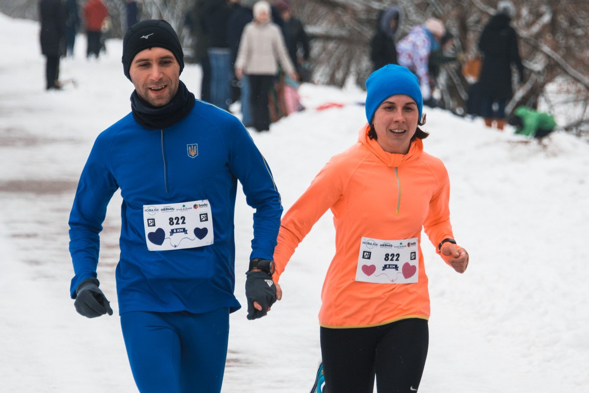 Многие пришли на забег со своей второй половинкой