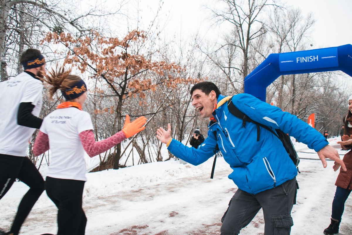 Поддержка так важна во время забега!
