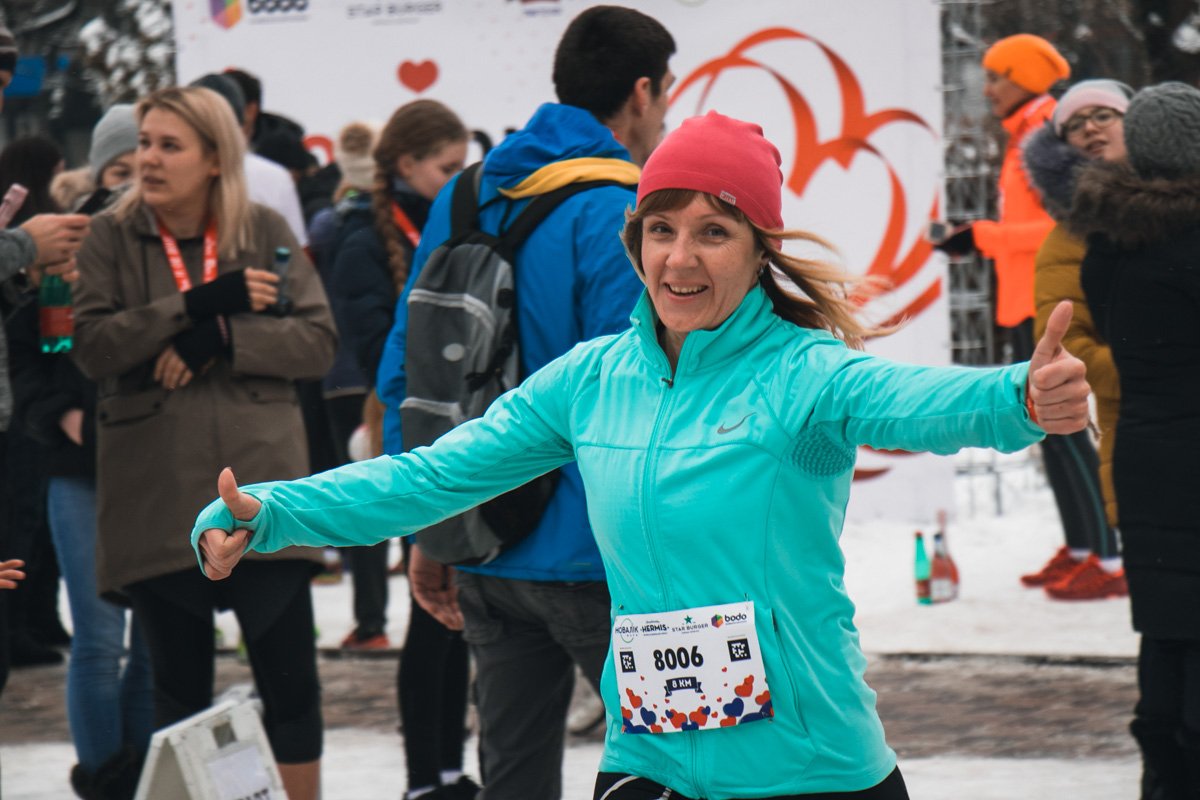 Несмотря на снег и гололед настроение у всех было замечательным