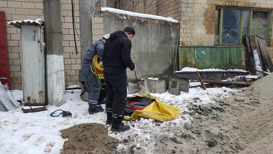 Строительный объект, где произошло ЧП. Фото: Киевская служба спасения