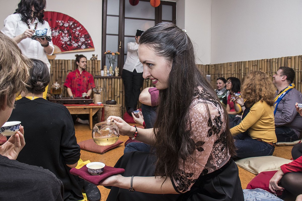 Во время празднования китайского Нового года прошла настоящая чайная церемония 