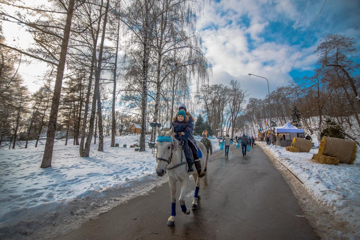 Дети с удовольствием катались на лошадях 