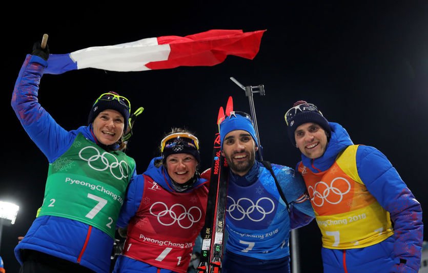 Франция стала олимпийским чемпионом в смешанной эстафете Франция стала олимпийским чемпионом в смешанной эстафете