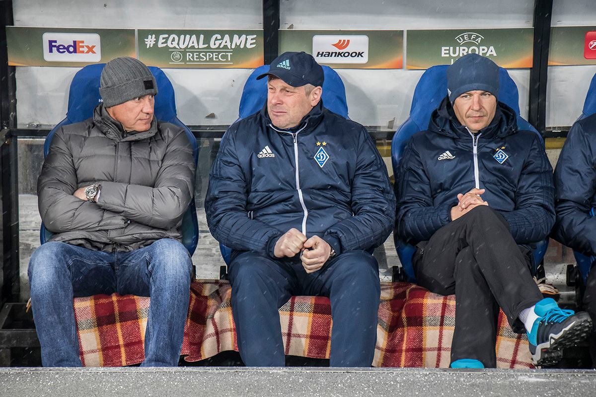 Тренерский штаб "Динамо" волновался за своих подопечных, ведь на кону была 1/8 Лиги Европы